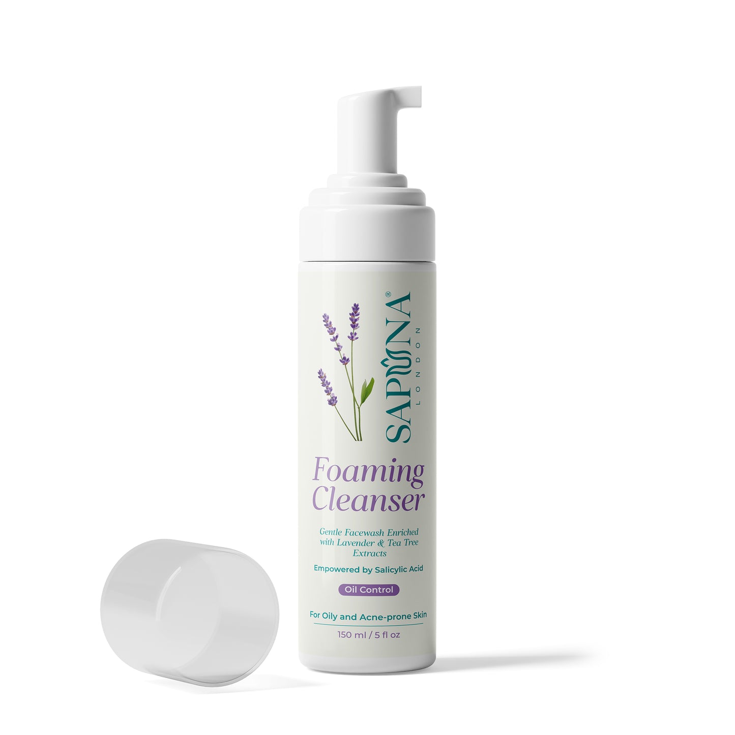 Salicylic Acid Foaming Cleanser for Acne & Oily Skin – Tea Tree & Lavender