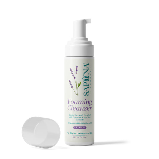 Salicylic Acid Foaming Cleanser for Acne & Oily Skin – Tea Tree & Lavender
