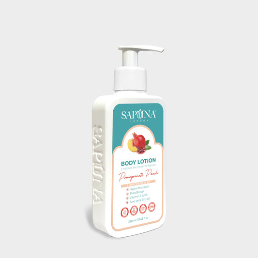 Pomegranate Peach Body Lotion - with Hyaluronic Acid, Shea Butter, and Vitamin E & B5